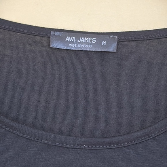 Ava James | NWT Black Paris Pink Bow Eiffel Tower Rounded Hem Short Sleeve Top M - Picture 7 of 13